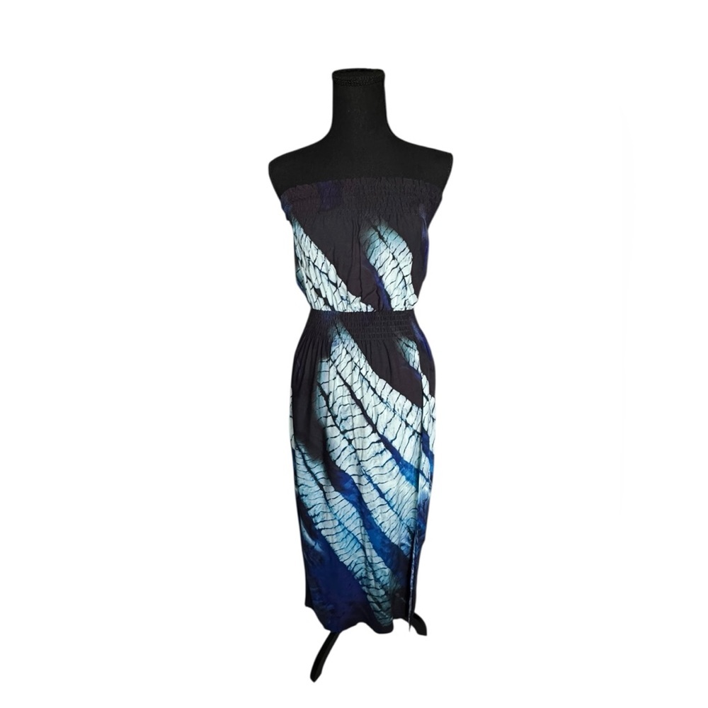 Peyton Jensen Strapless Tie-Dye Midi Dress | Size S Boho Resort Y2K Festival K26